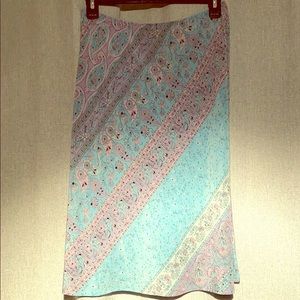 Knee length beautiful spring/summer silk skirt